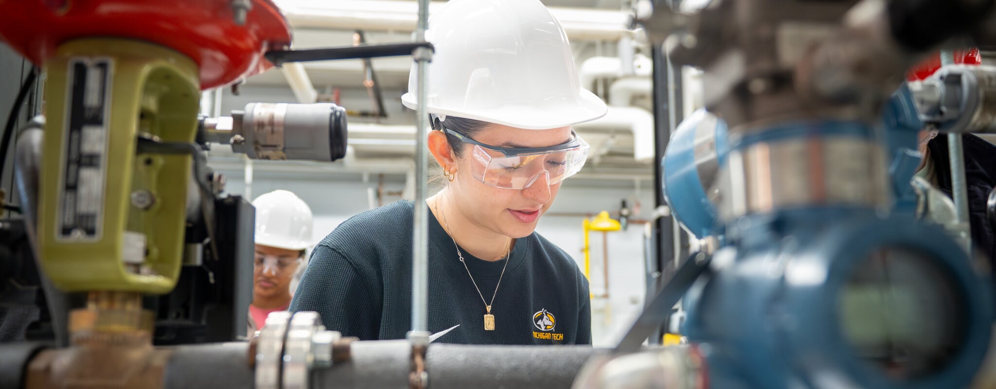 Michigan Tech student working in our Unit Operations Lab