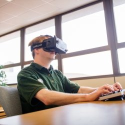 Man in VR headset