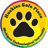 Huskies Safe Place logo.