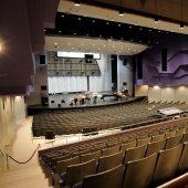 Wide view of the Performance Hall from the south side of the building.