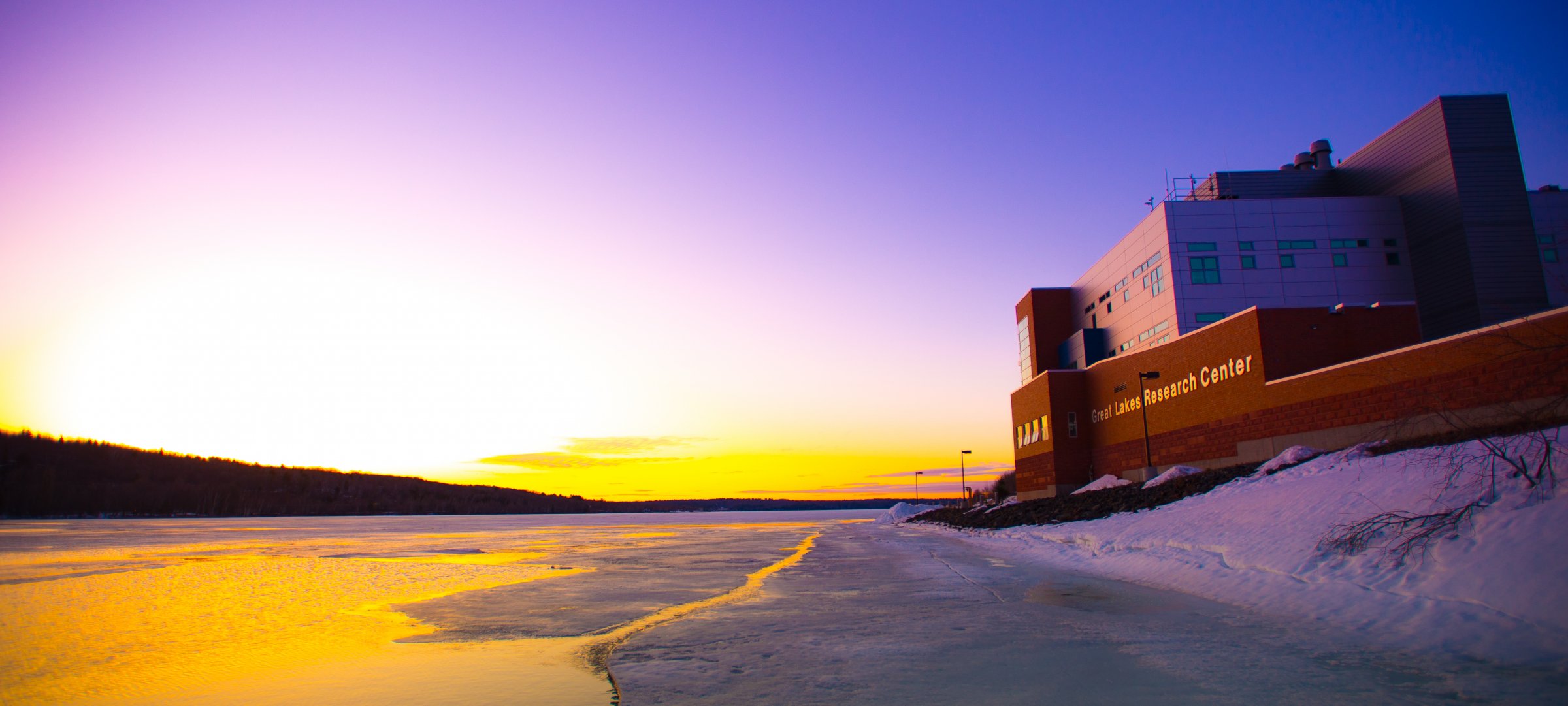 Sunrise over the Great Lakes Research Center