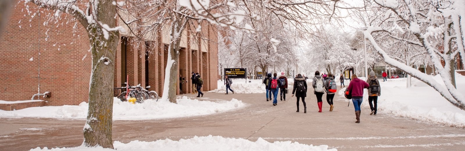 Campus during the winter.