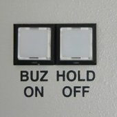 Buz on hold off buttons.