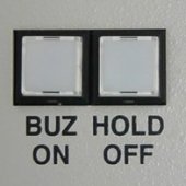 Buz on and hold off buttons.