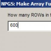 Make Array number of rows.