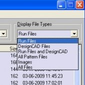 Run Files display type menu item.