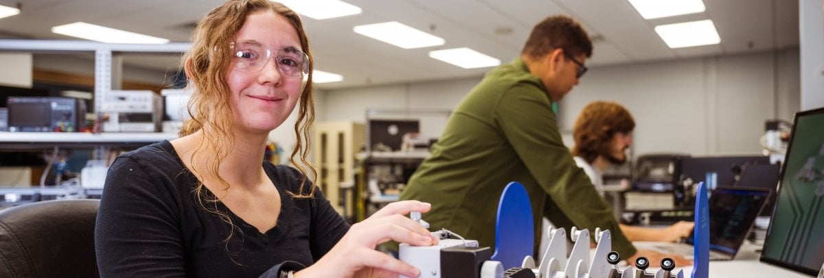 Students working in a lab