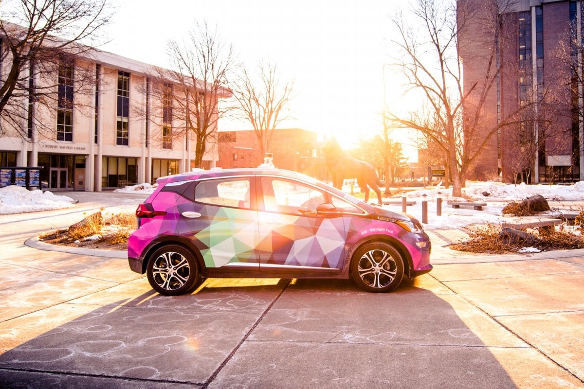 Hybrid Electric Car on campus.