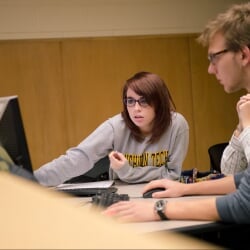 Students inside the Learning Commons