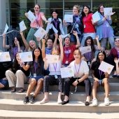 Women in Computer Science summer program group