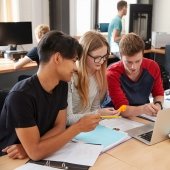 Michigan Tech Cybersecurity students and professor