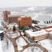 Michigan Tech campus in winter