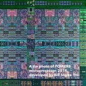 Die photo from POWER8 microprocessor