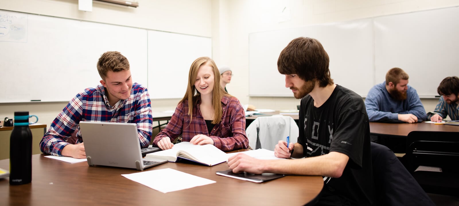 Students support each other in the Learning Center.