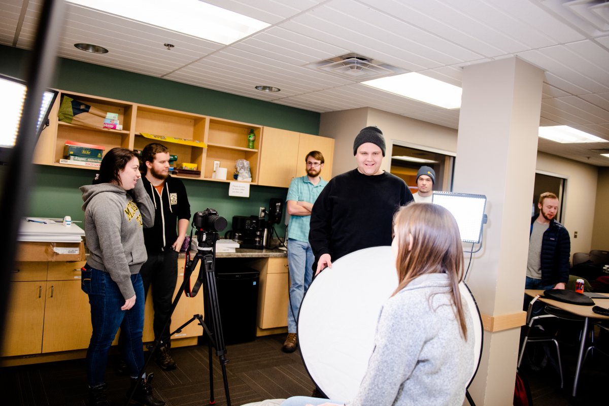 CinOptic Enterprise students working on a team project in 2019