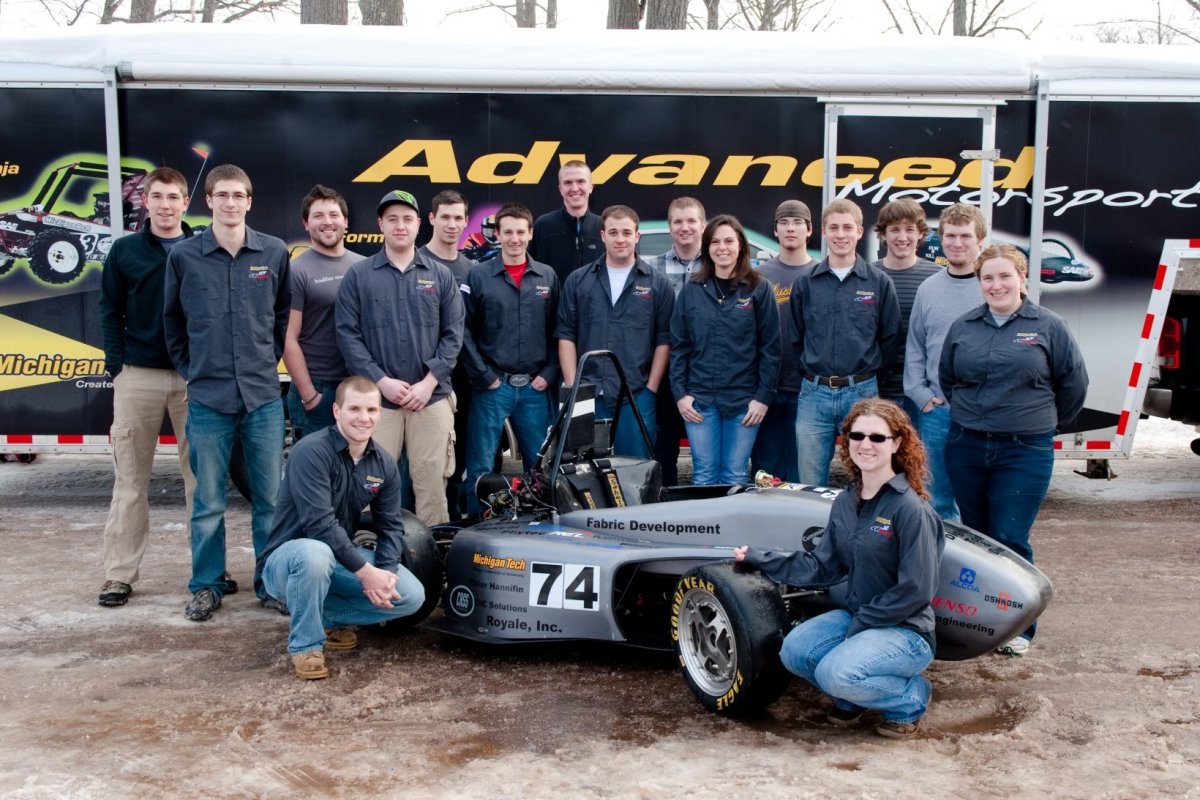 Group photo of the 2013 Formula SAE Enterprise