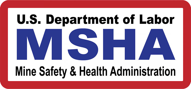 U.S. Department of Labor MSHA Mine Safety & Health Administration logo.