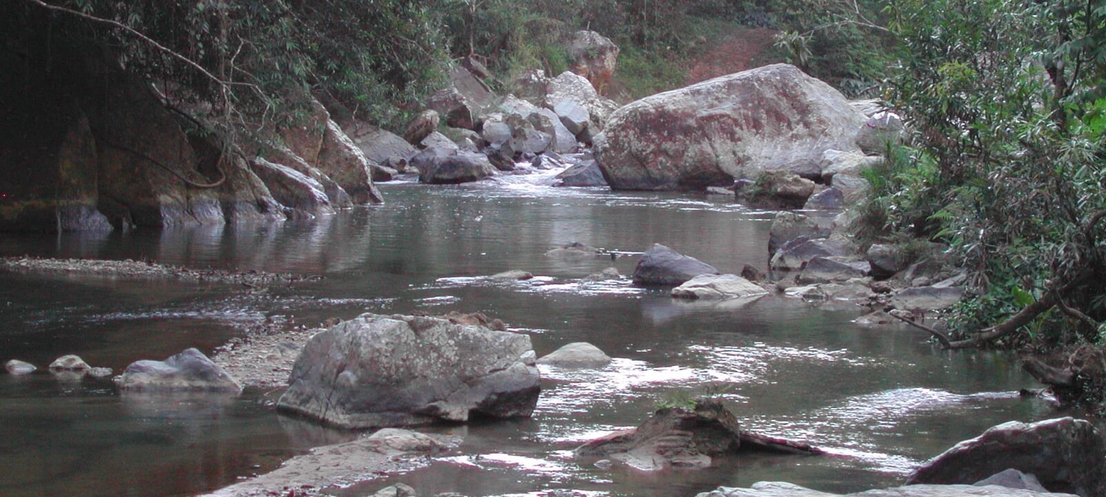 Boulders in a river