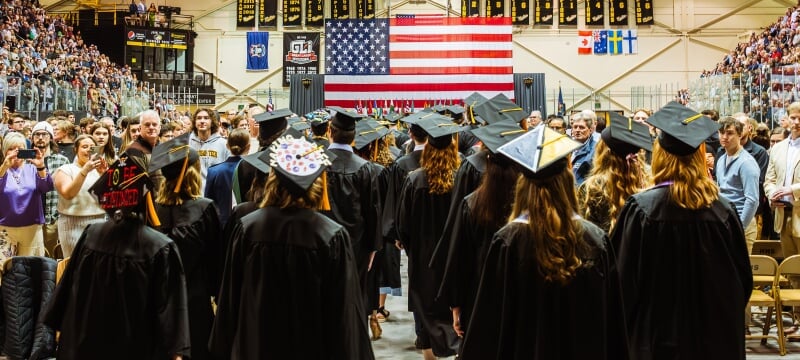 Students at commencement