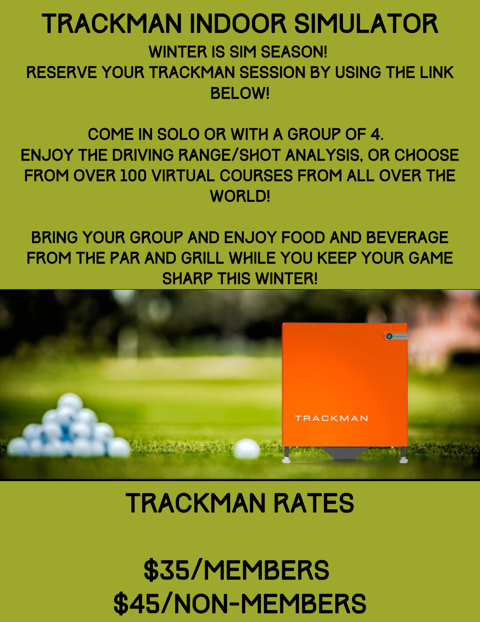 Trackman Rental Flier