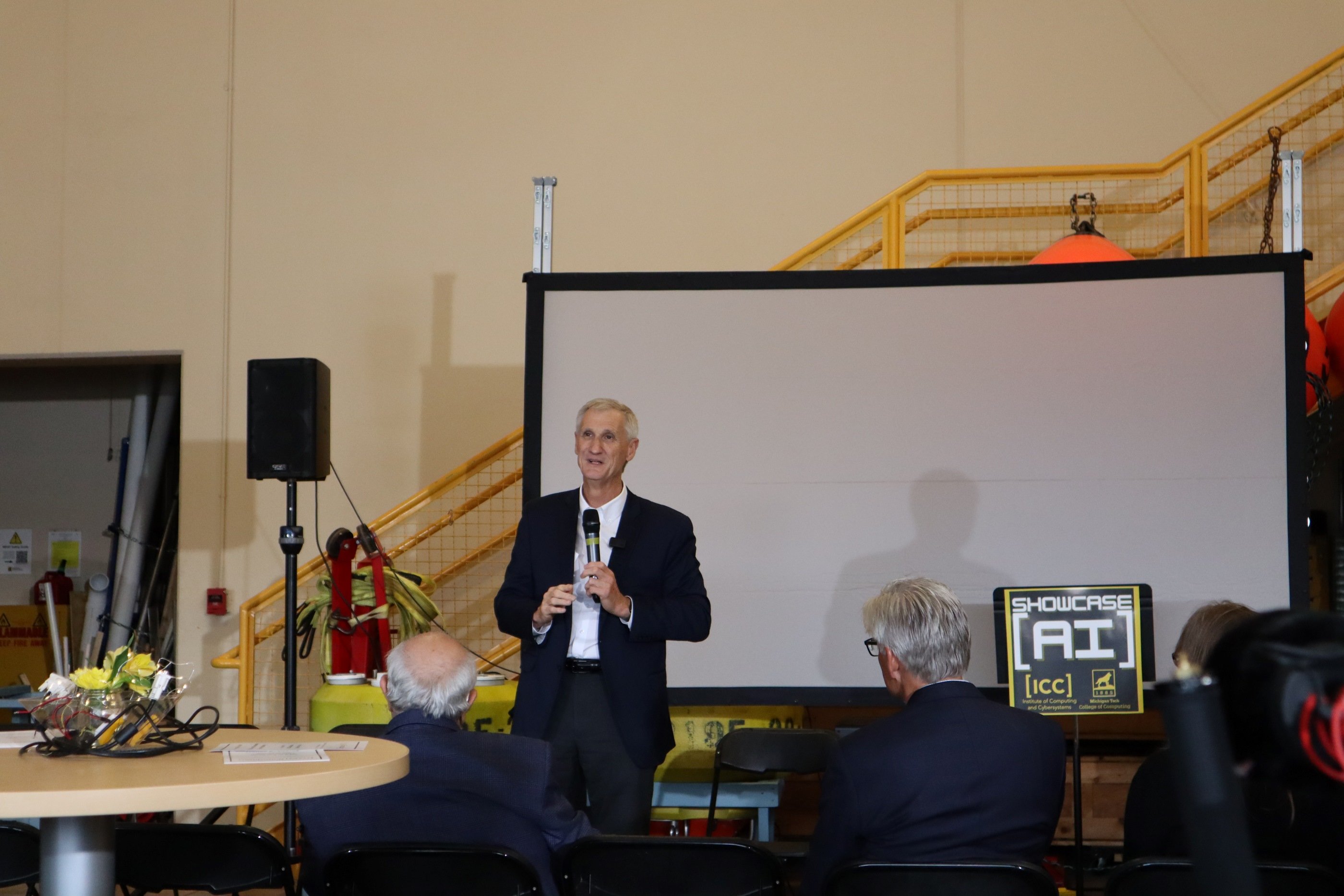 John Furton recieving his Honor Academy Award. President Koubek speaking.