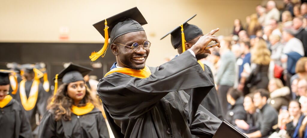 International student graduating