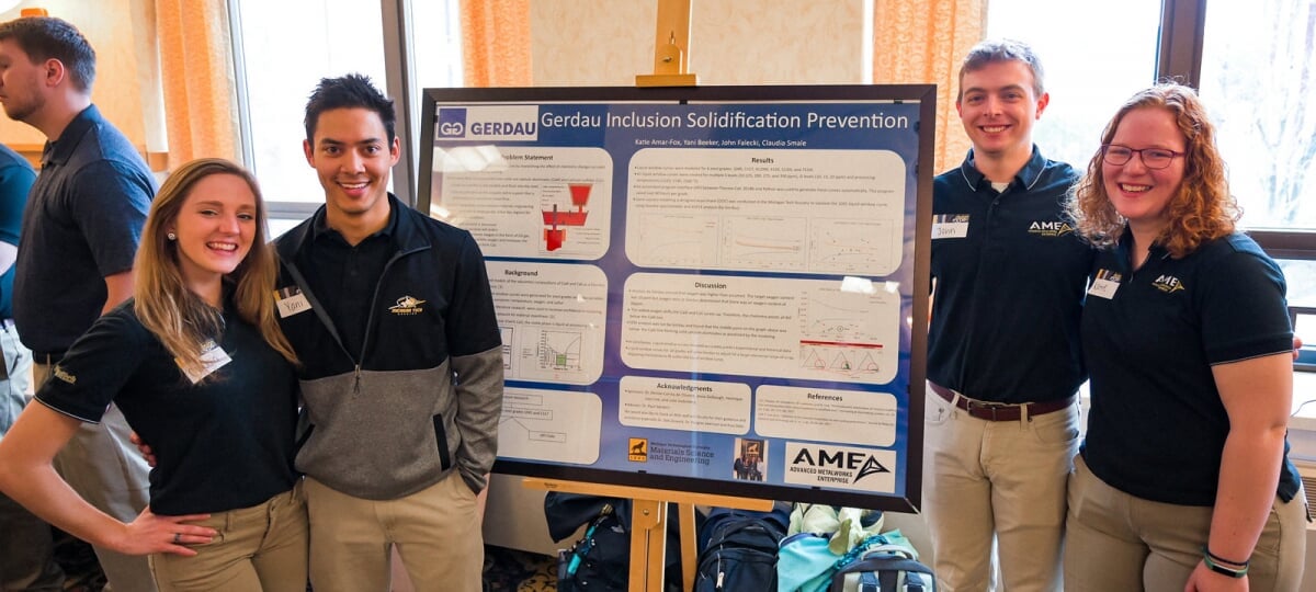 MSE Students by Their Poster at Design Expo