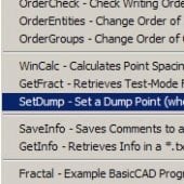 SetDump menu item.