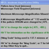 MaxMag utility dialog.