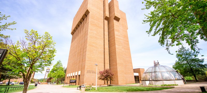 R.L. Smith building in spring.