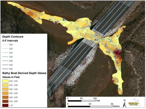 Bathymetry map.