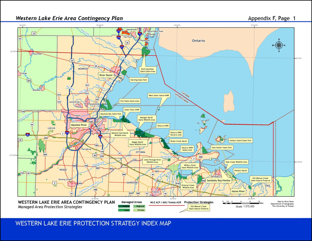 Application of Geospatially Enabled Geographic Response Plans to Oil Spill  Response Planning in the Western Basin of Lake Erie