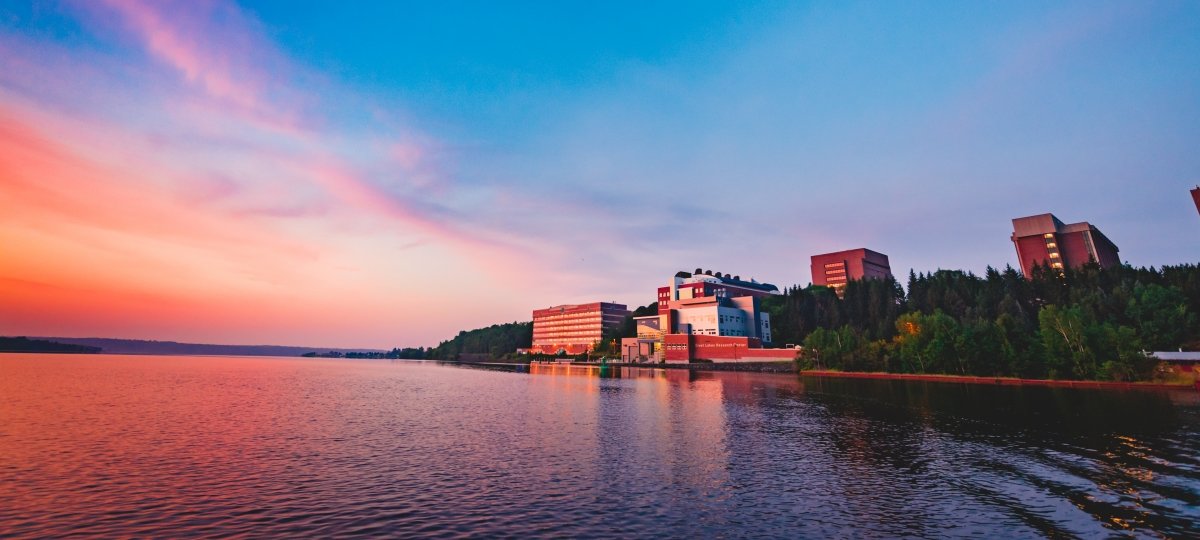 Michigan Tech’s learning centers offer coaching, peer-to-peer learning and support, which are all crucial during the pandemic. Drone image of the Michigan Tech campus at dawn.