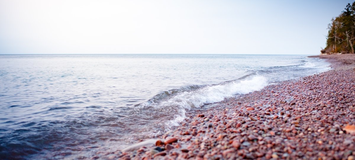Water is beautiful, dangerous, always changing and teaches us a lot about how to go with the flow. Shore of Lake Superior