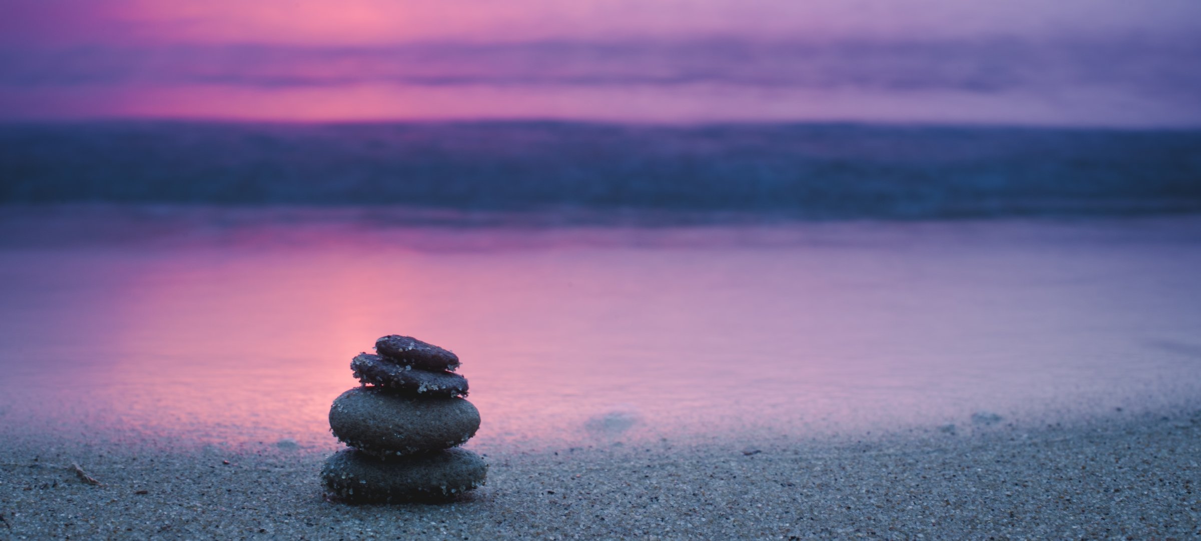 Artistic Image of a Rock Cairn on Rabbit Island