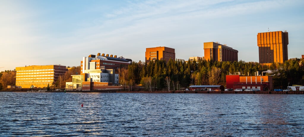 Michigan Tech campus aerial drone image