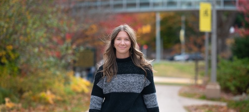 Marlee Huskey outside on campus.