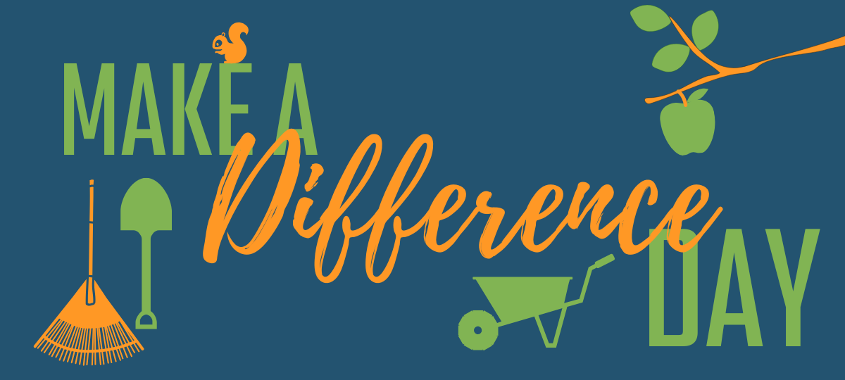 Make a Difference Day Logo in blue, green, and orange.