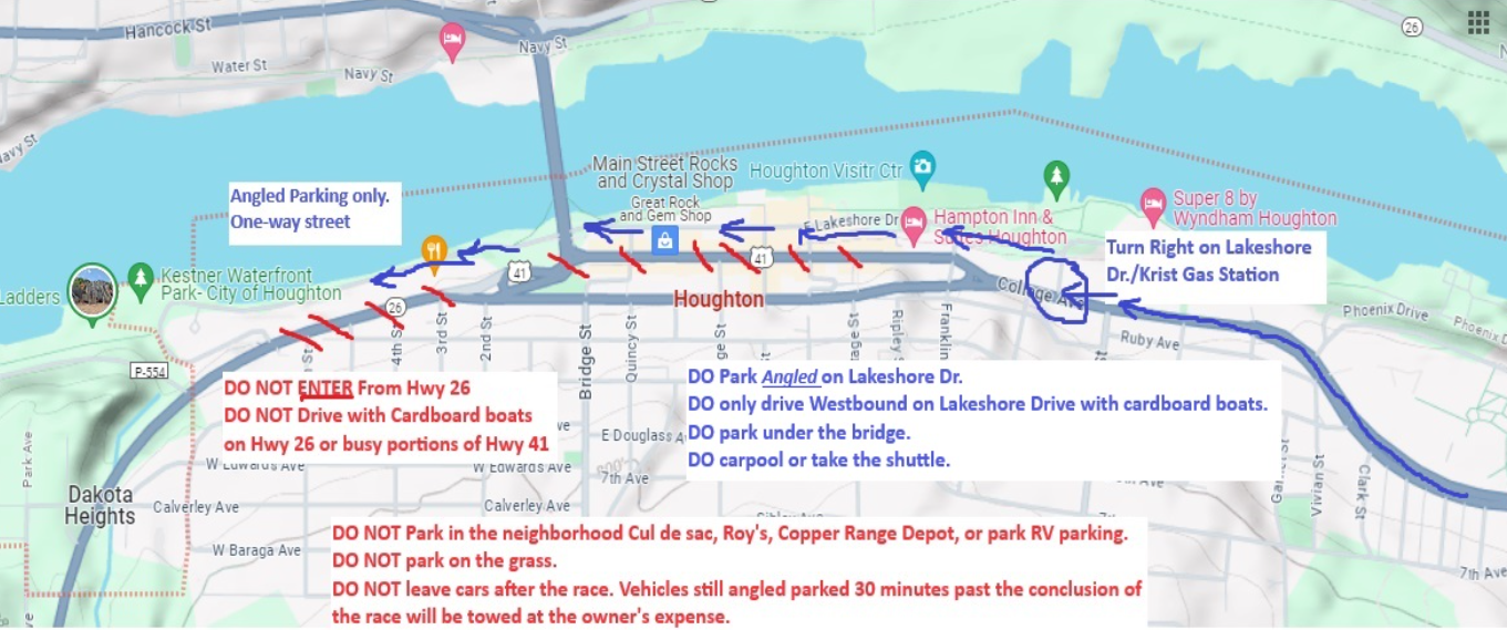 Cardboard Boat Parking Map