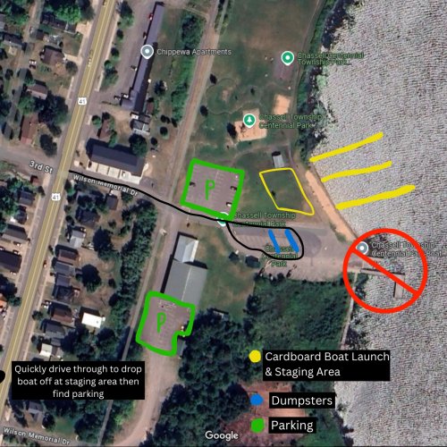 Homecoming Cardboard Boats Chassell Map