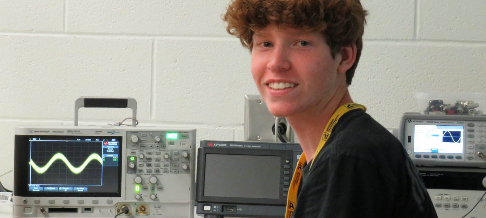 SYP student in an electrical lab