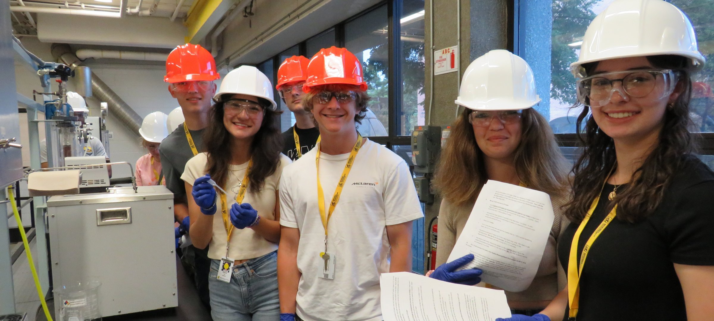 Students in hardhats