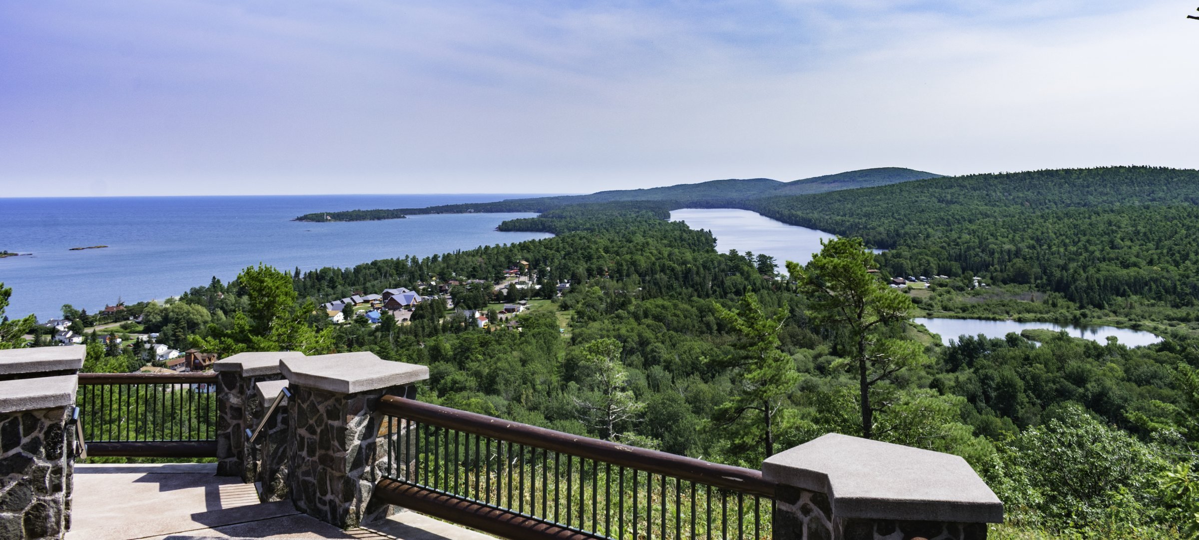 Copper Harbor from the Brockway Mountain lookout.